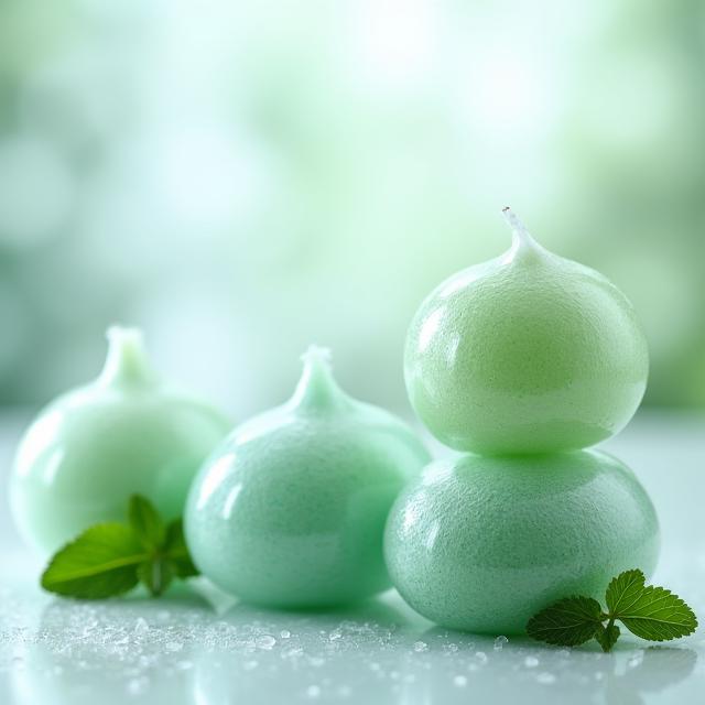 A trio of eucalyptus and mint shower steamers ready for use.